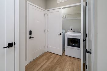 a washer/dryer set  at Ironwood Flats Apartments, Brandon, FL, 33511